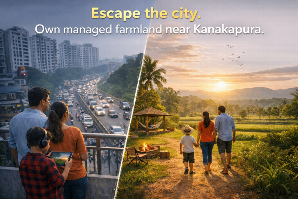 Managed Farmland Near Kanakapura – Discover Peaceful Living at Sound of Silence by JD Homes