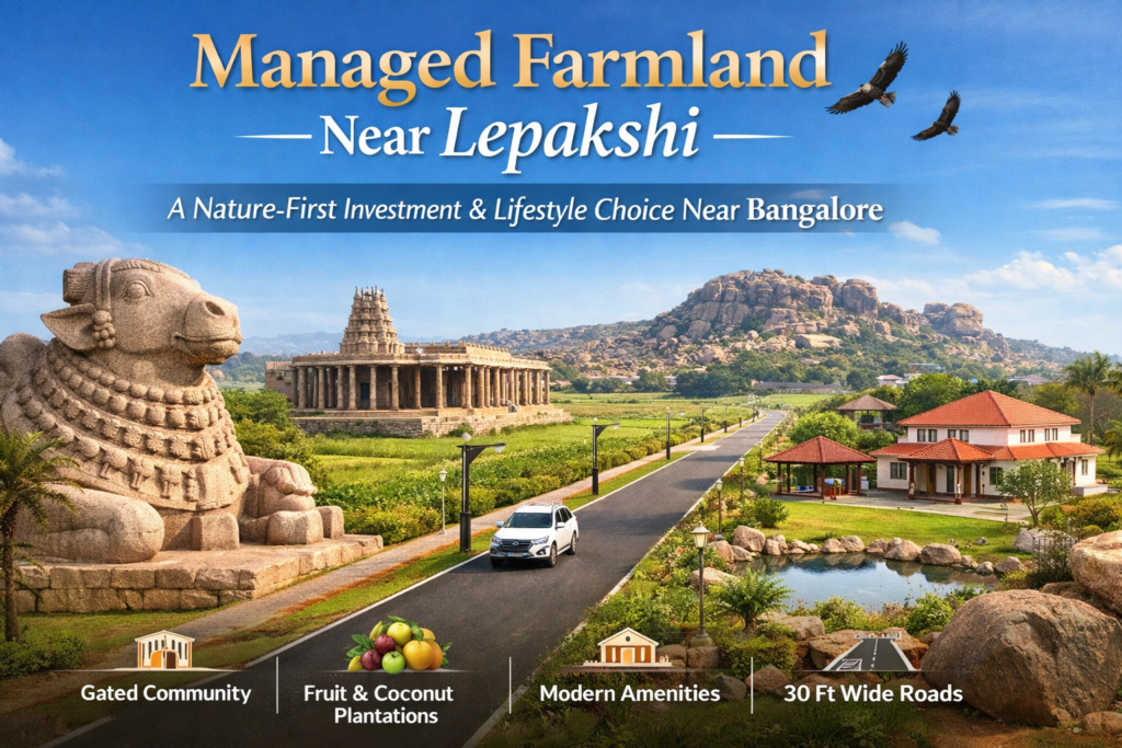 Managed Farmland Near Lepakshi – A Nature-First Investment & Lifestyle Choice Near Bangalore